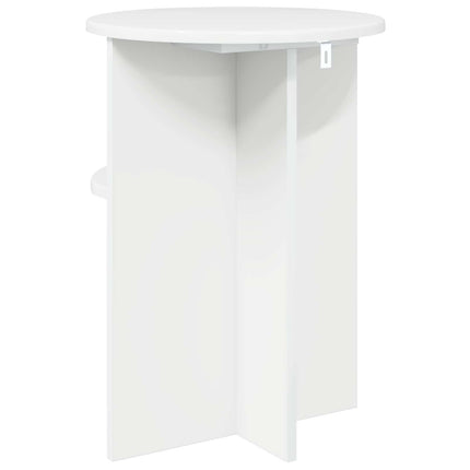 Sidebord Hvid højglans Ø 39,5 x 55 cm Konstrueret træ