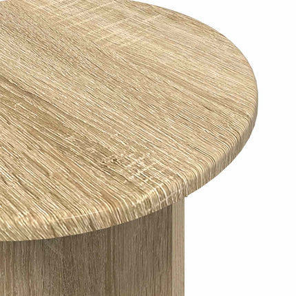 Sidebordssæt 2 stk. Sonoma-eg Ø 45 x 35 cm Konstrueret træ