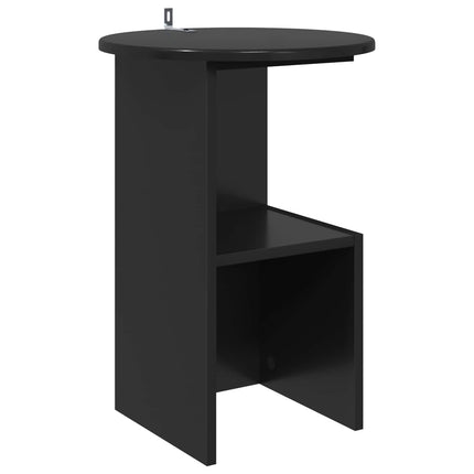 Sidebord Sort eg Ø 39,5 x 55 cm Konstrueret træ