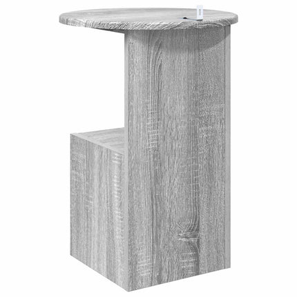 Sidebord Grå sonoma-eg Ø 39,5 x 55 cm Konstrueret træ