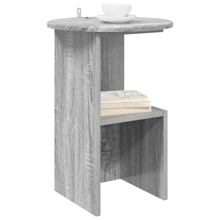 Sidebord Grå sonoma-eg Ø 39,5 x 55 cm Konstrueret træ