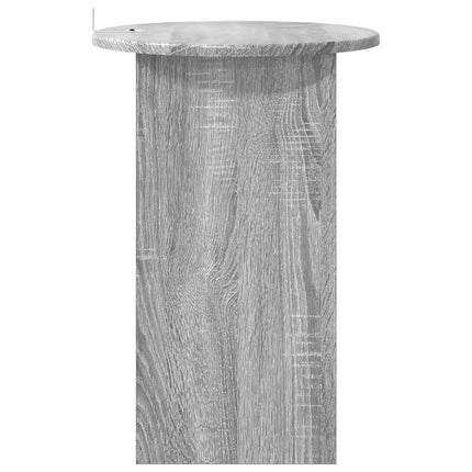 Sidebord Grå sonoma-eg Ø 39,5 x 55 cm Konstrueret træ