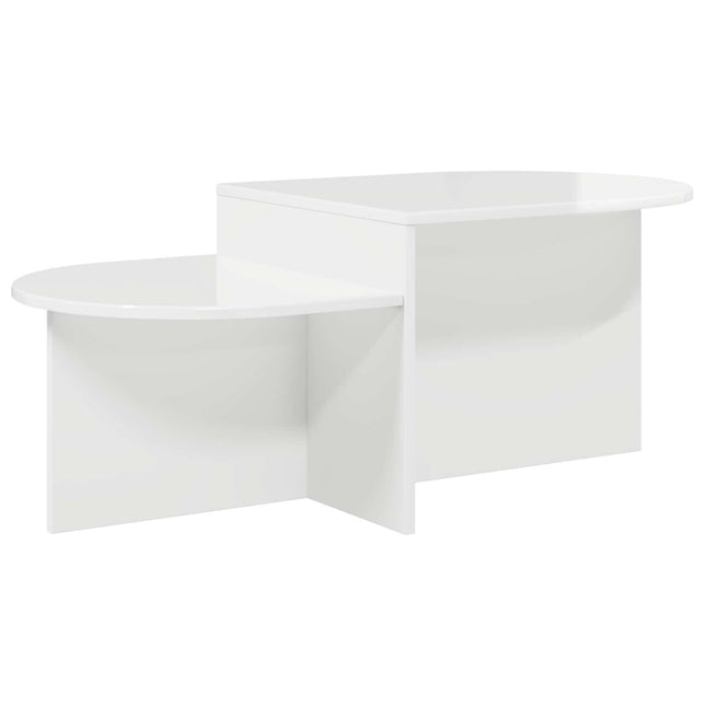 Sofabord Hvid højglans 100 x 50 x 40 cm Konstrueret træ