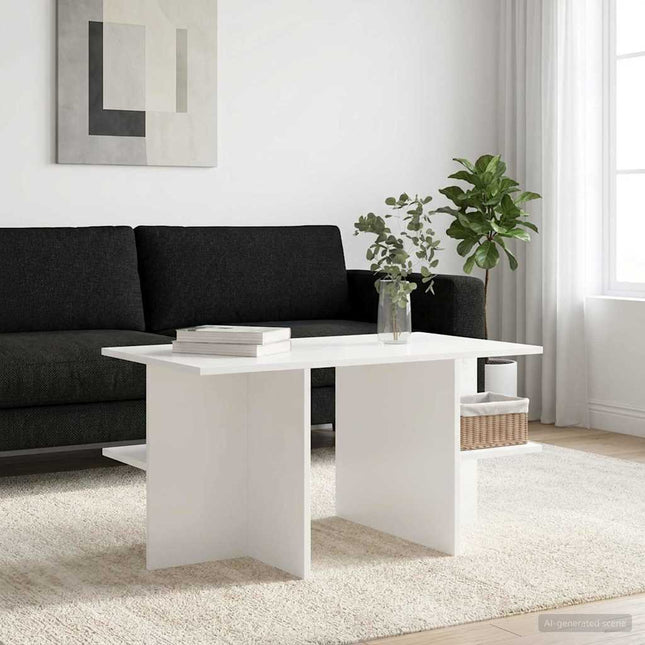 Sofabord Hvid 87 x 50 x 45 cm Konstrueret træ