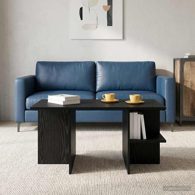 Sofabord Sort eg 87 x 50 x 45 cm Konstrueret træ
