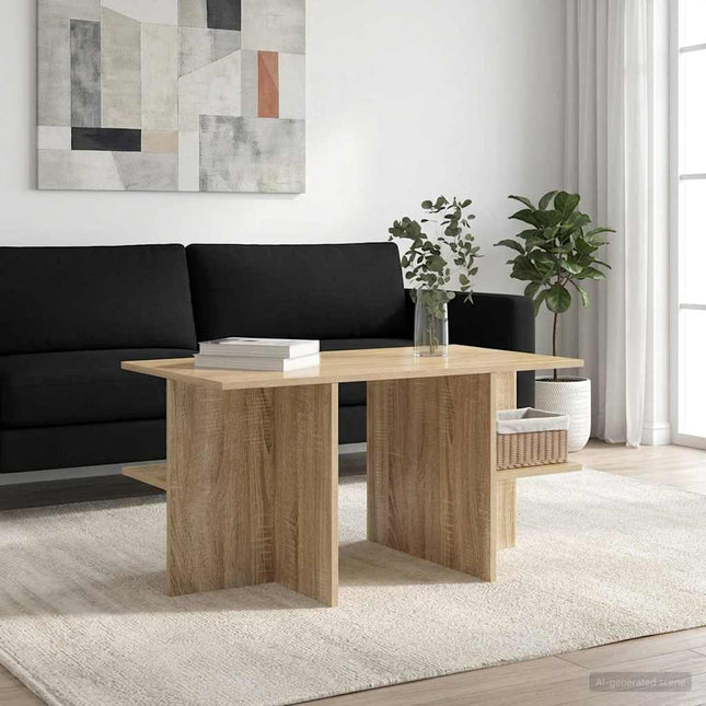 Sofabord Sonoma-eg 87 x 50 x 45 cm Konstrueret træ