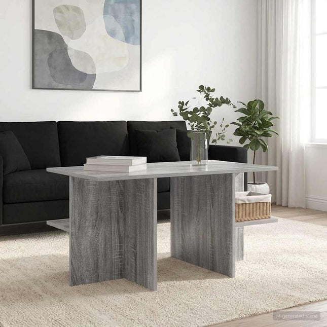 Sofabord Grå sonoma-eg 87 x 50 x 45 cm Konstrueret træ