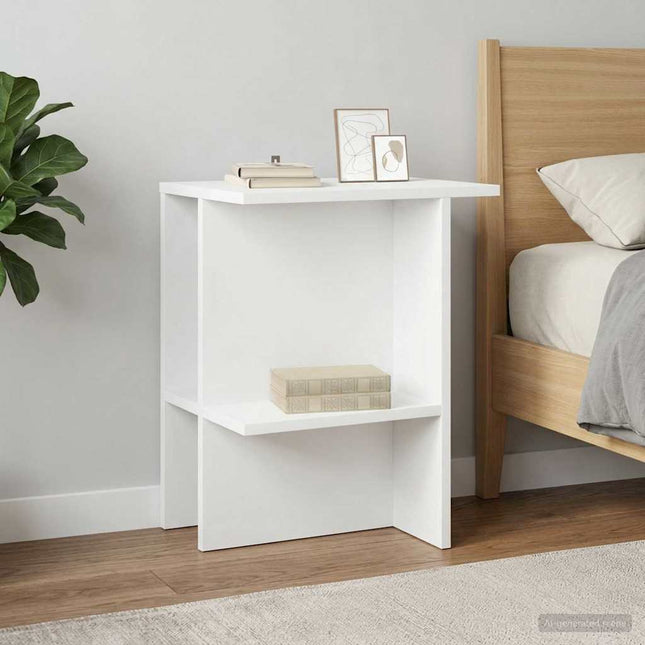 Sofabord Hvid 40 x 30 x 49 cm Konstrueret træ