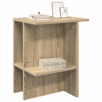 Sofabord 2 stk. Sonoma-eg 40 x 30 x 49 cm Konstrueret træ