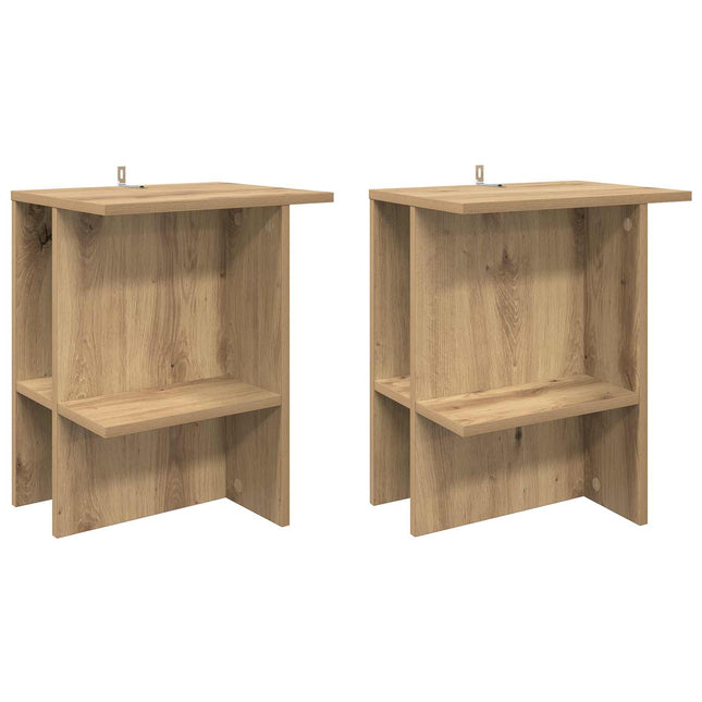 Sofabord 2 pcs Artisan-eg 40 x 30 x 49 cm Konstrueret træ