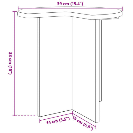 Sidebord 2 stk. Hvid højglans Ø 39 x 38 cm Konstrueret træ
