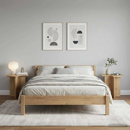 Sidebord 2 stk. Artisan-eg Ø 39 x 38 cm Konstrueret træ