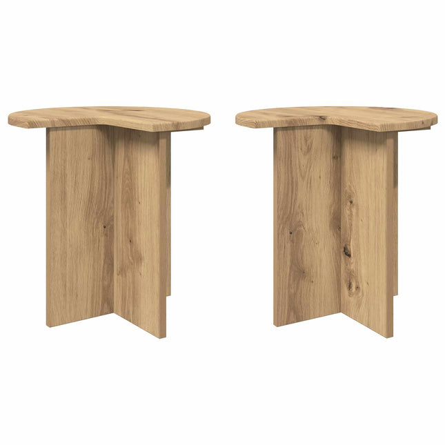 Sidebord 2 pcs Artisan-eg Ø 39 x 38 cm Konstrueret træ