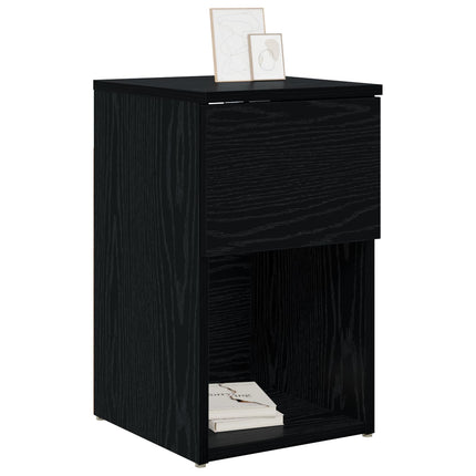 Sengeskab Sort eg 29 x 31,5 x 49 cm Konstrueret træ