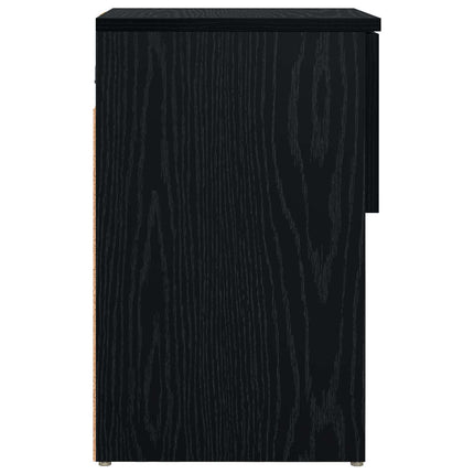 Sengeskab 2 pcs Sort eg 29 x 31,5 x 49 cm Konstrueret træ
