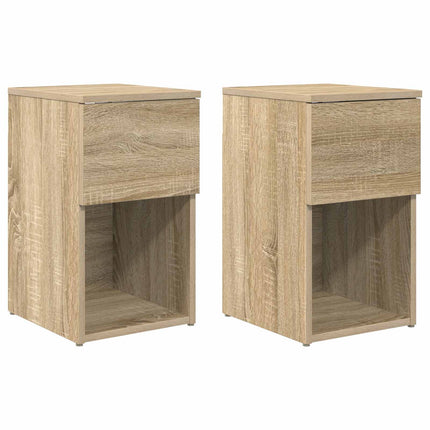 Sengeskab 2 stk. Sonoma-eg 29 x 31,5 x 49 cm Konstrueret træ