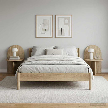 Sengebord 2 stk. Sonoma-eg 48 x 49 x 65 cm Konstrueret træ