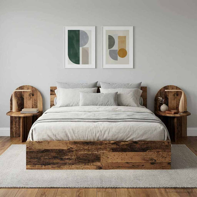 Sengebord 2 stk. Gammelt træ 48 x 49 x 65 cm Konstrueret træ