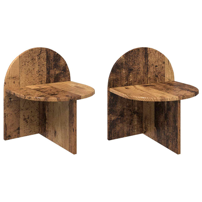 Sengebord 2 stk. Gammelt træ 40 x 35,5 x 45,5 cm