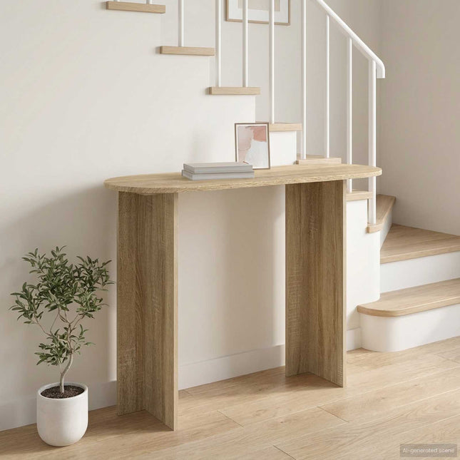 Konsolbord Sonoma-eg 100 x 39,5 x 75 cm Konstrueret træ