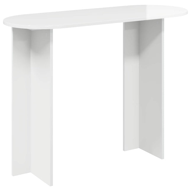 Konsolbord Hvid højglans 100 x 39,5 x 75 cm Konstrueret træ