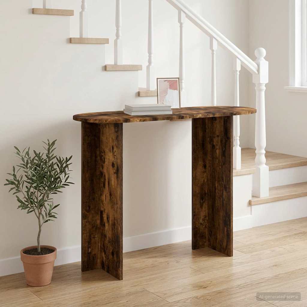Konsolbord Røget eg 100 x 39,5 x 75 cm Konstrueret træ