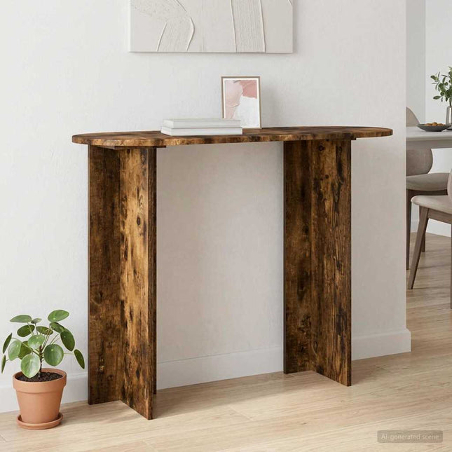 Konsolbord Røget eg 100 x 39,5 x 75 cm Konstrueret træ