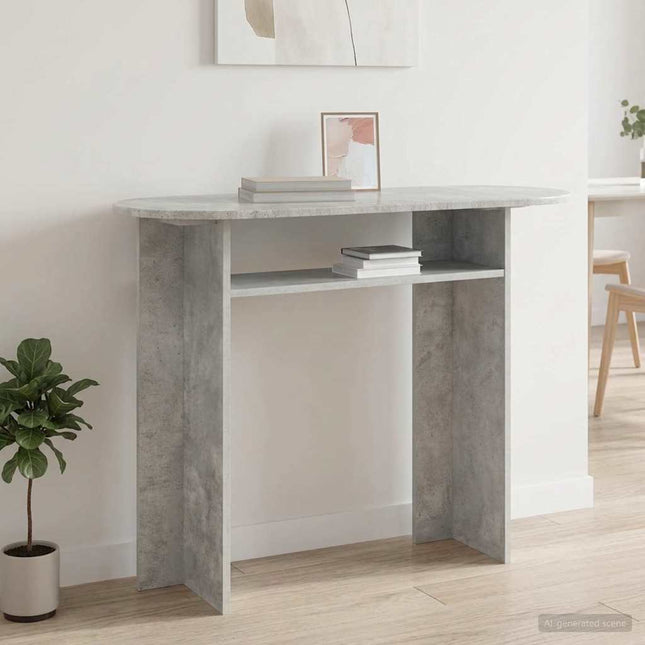 Konsolbord Betongrå 100 x 39,5 x 75 cm Konstrueret træ