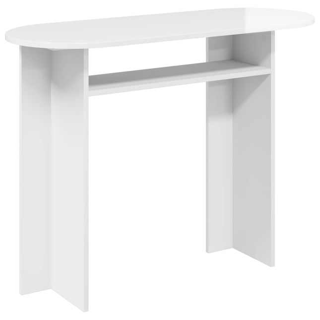Konsolbord Hvid højglans 100 x 39,5 x 75 cm Konstrueret træ