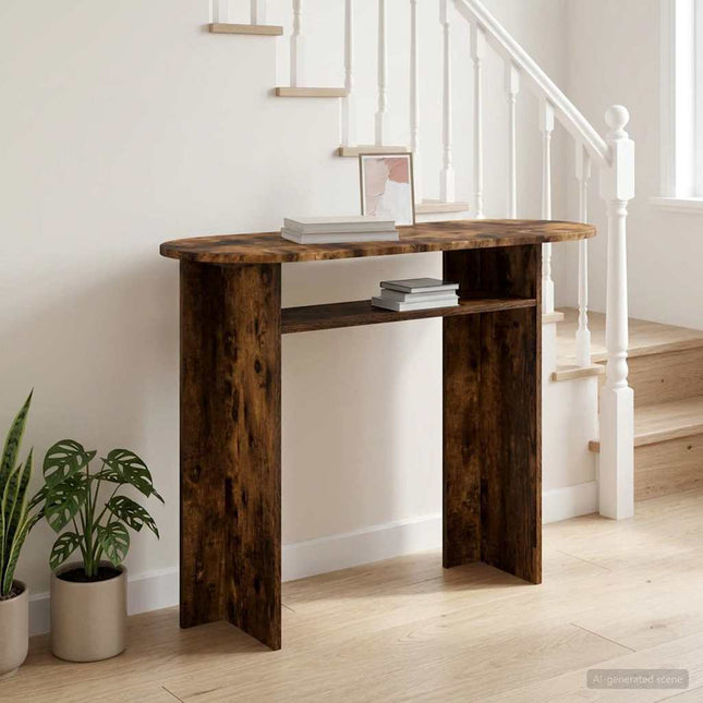 Konsolbord Røget eg 100 x 39,5 x 75 cm Konstrueret træ