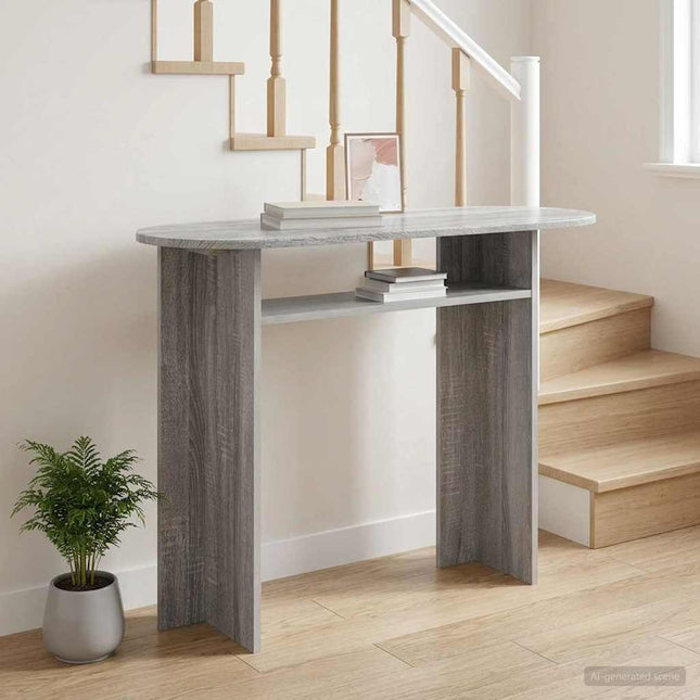 Konsolbord Grå sonoma-eg 100 x 39,5 x 75 cm Konstrueret træ