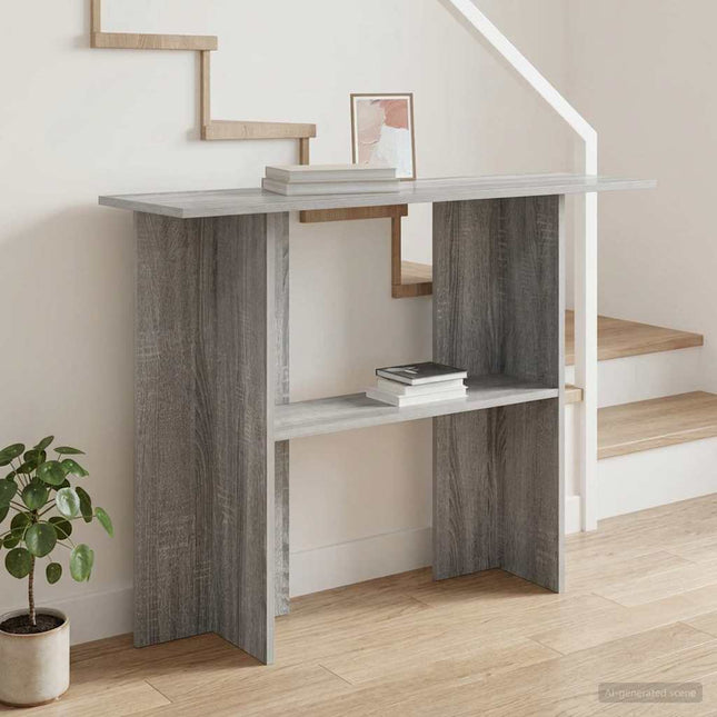 Konsolbord Grå sonoma-eg 100 x 30 x 75 cm Konstrueret træ