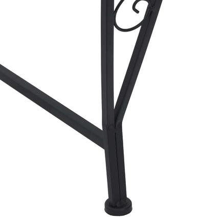 Træ Bænk 4-Antal sæder 160 x 80 x 44 cm Stål Sort halvrund