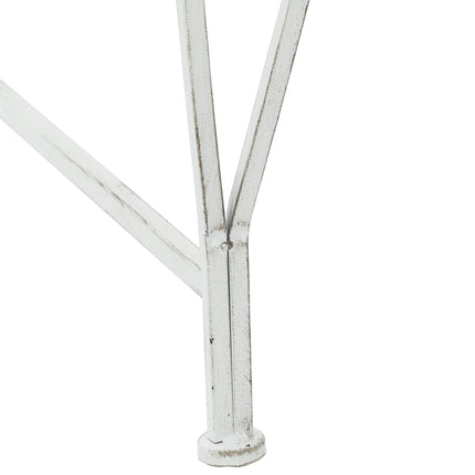 Træ Bænk 4-Antal sæder 160 x 80 x 89 cm Stål Antik hvid