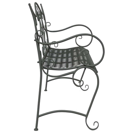 Havebænk 2-Antal sæder 114 x 56,5 x 90 cm Stål Sølvgrå