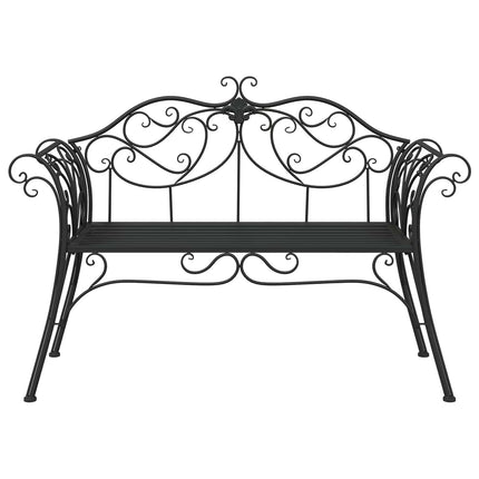 Havebænk 2-Antal sæder 130 x 47 x 90 cm Stål Sort