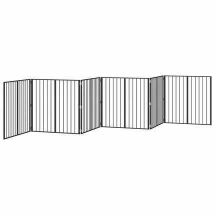 Hundedør 6 stk. Sort 100 x 100 cm Galvaniseret stål