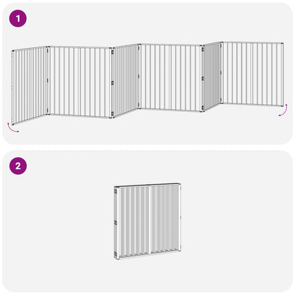 Hundedør 6 stk. Sort 100 x 100 cm Galvaniseret stål