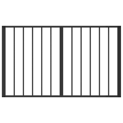 Hundedør 6 stk. Sort 100 x 60 cm Galvaniseret stål