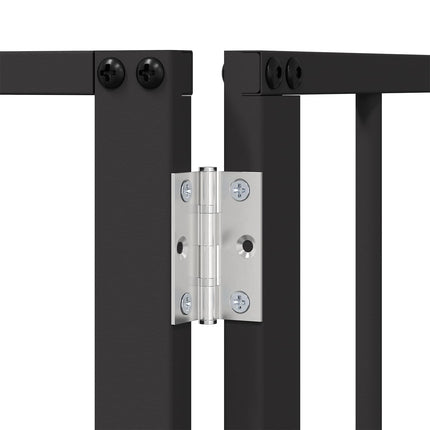Hundedør 10 pcs Sort 100 x 60 cm Galvaniseret stål
