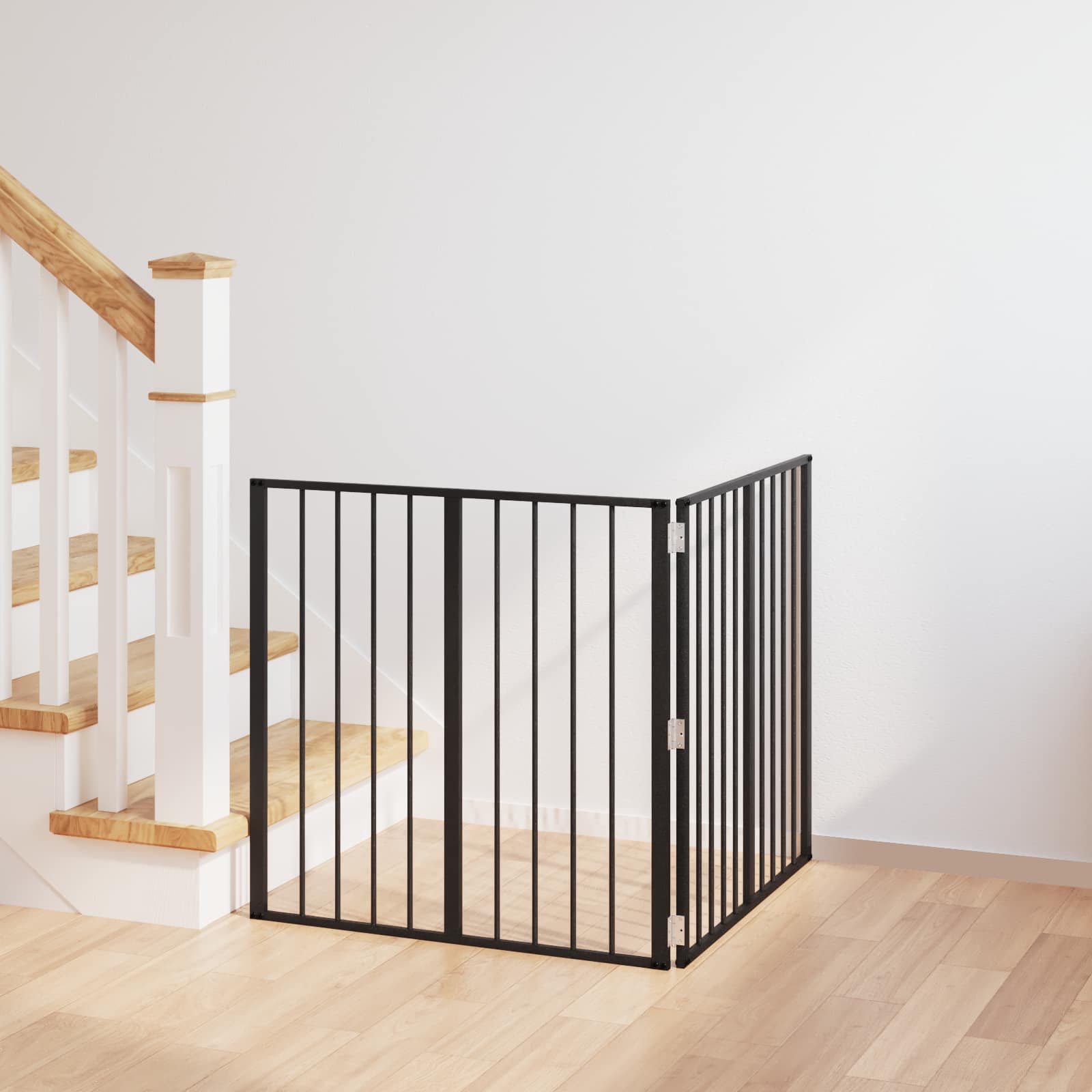 Hundedør 2 pcs Sort 80 x 80 cm Galvaniseret stål