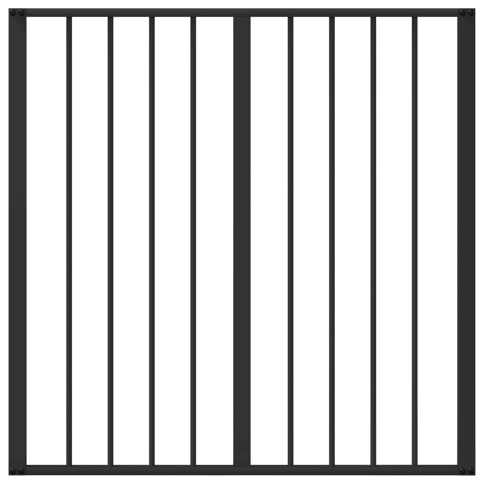 Hundedør 2 pcs Sort 80 x 80 cm Galvaniseret stål
