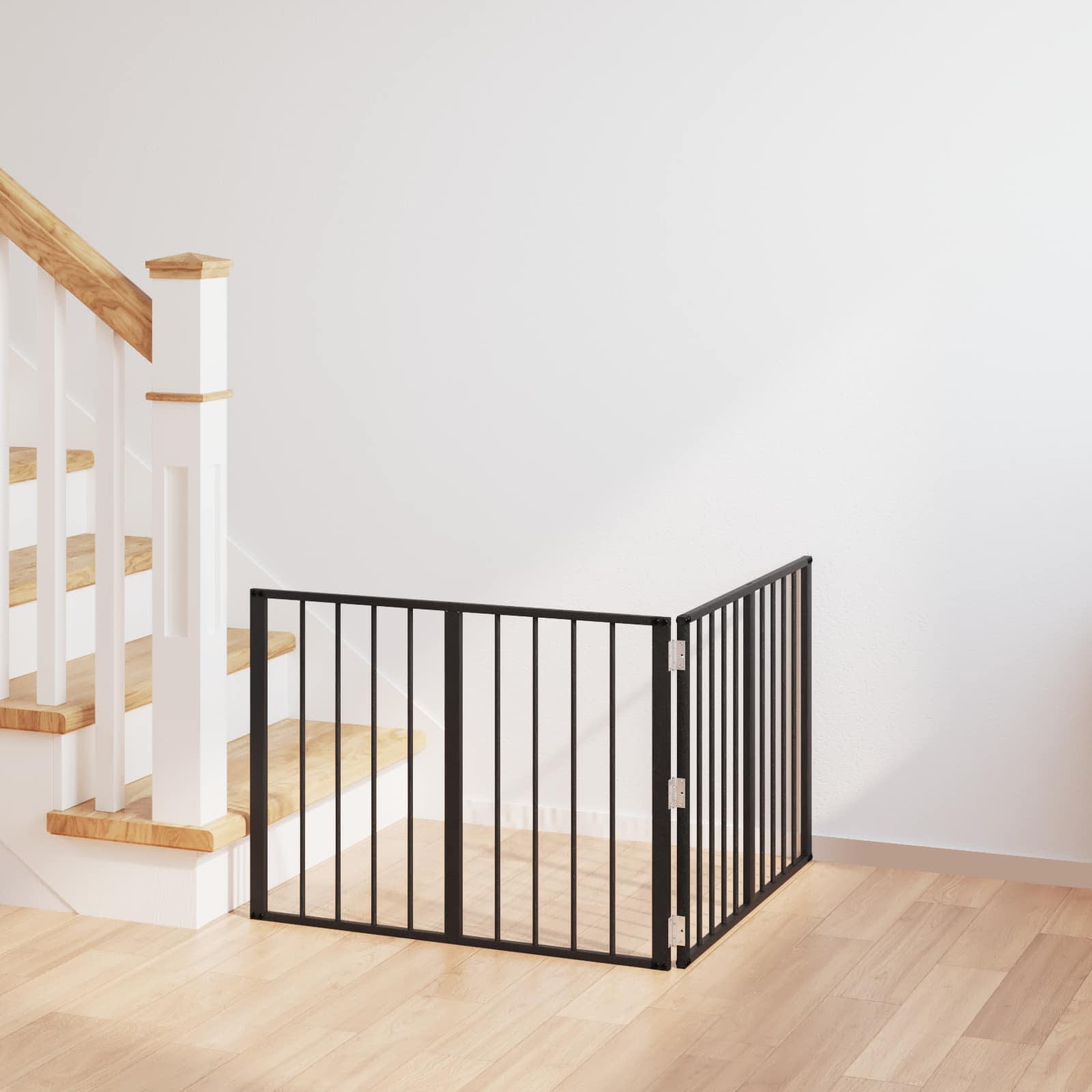 Hundedør 2 pcs Sort 80 x 60 cm Galvaniseret stål