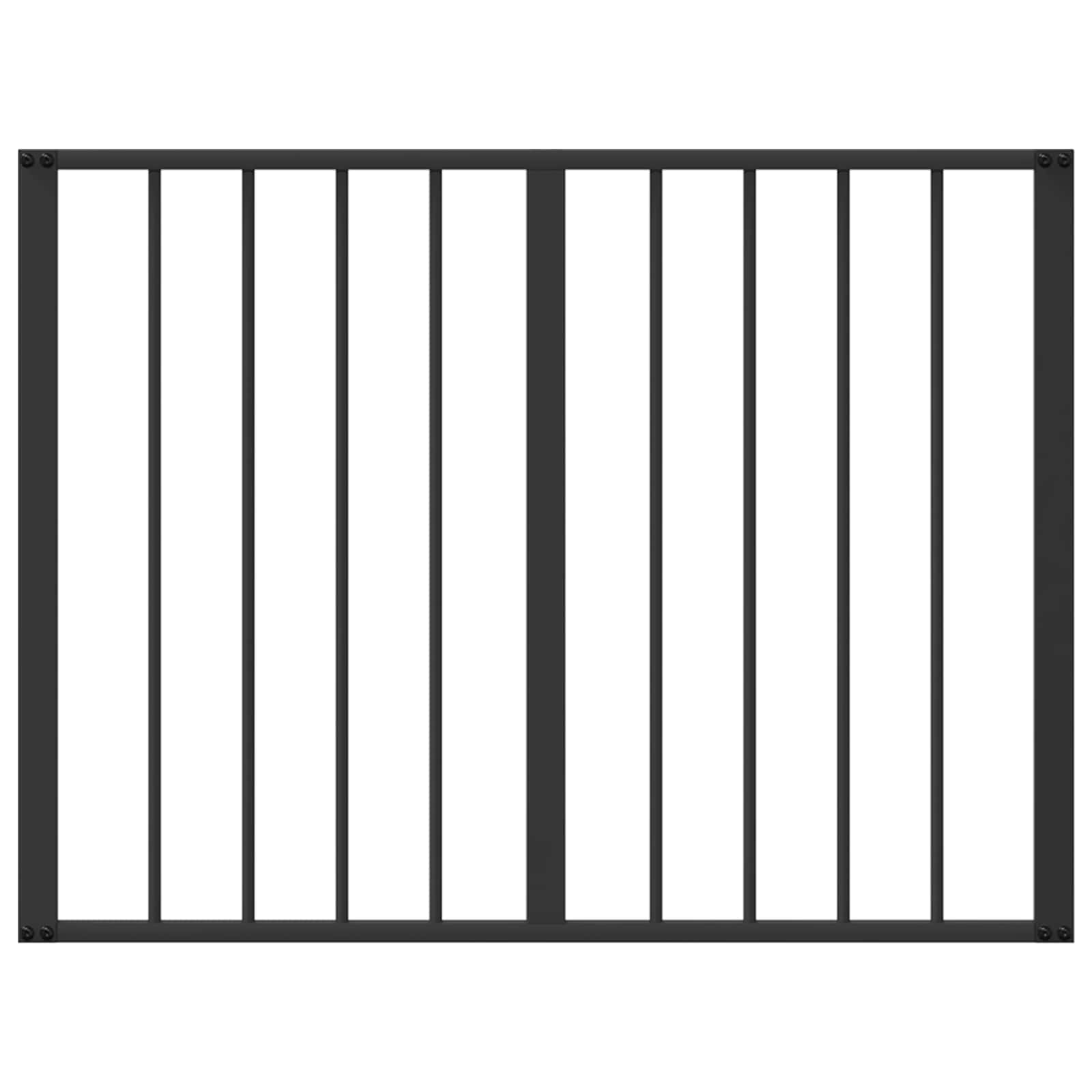 Hundedør 2 pcs Sort 80 x 60 cm Galvaniseret stål