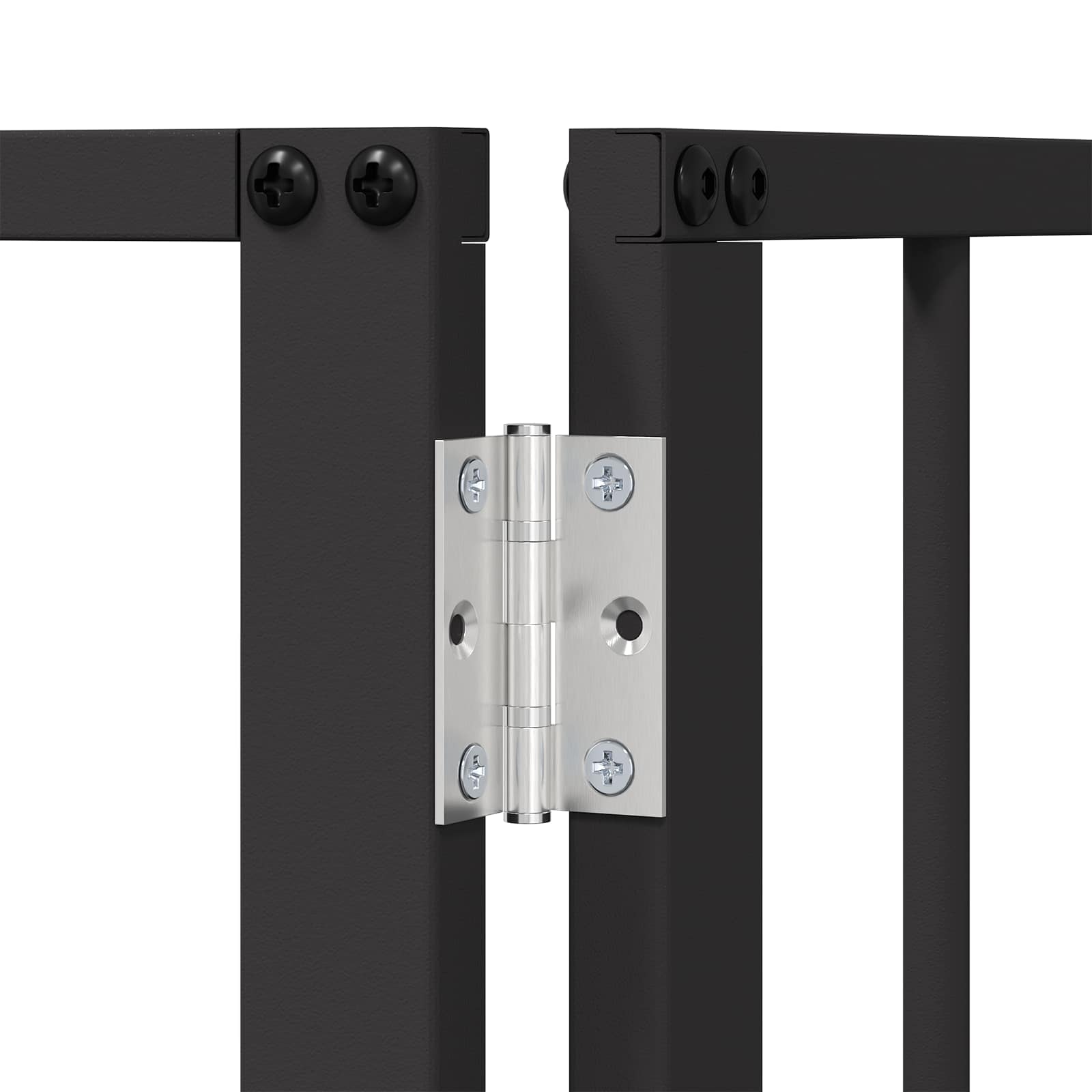 Hundedør 2 pcs Sort 60 x 80 cm Galvaniseret stål