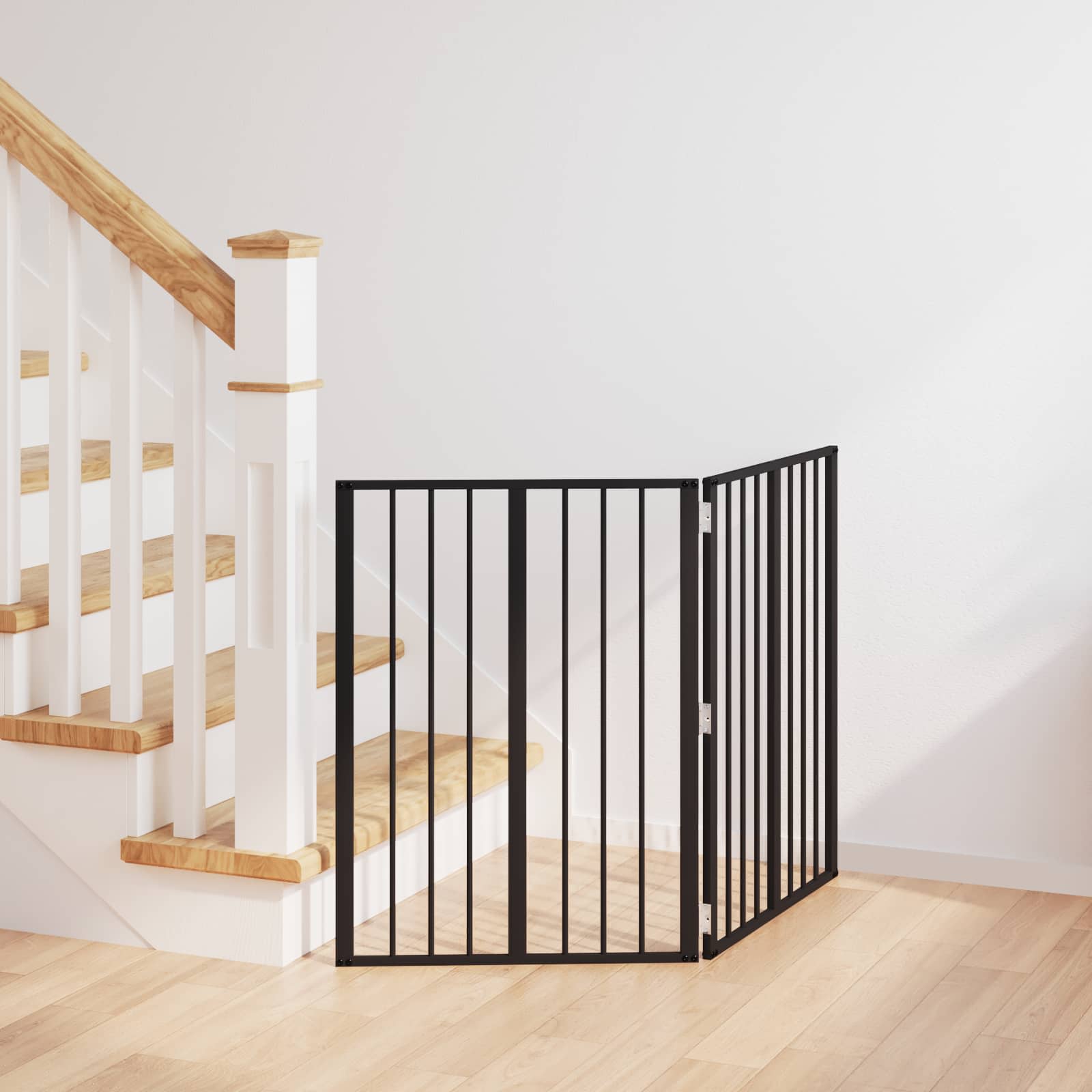 Hundedør 2 pcs Sort 60 x 80 cm Galvaniseret stål