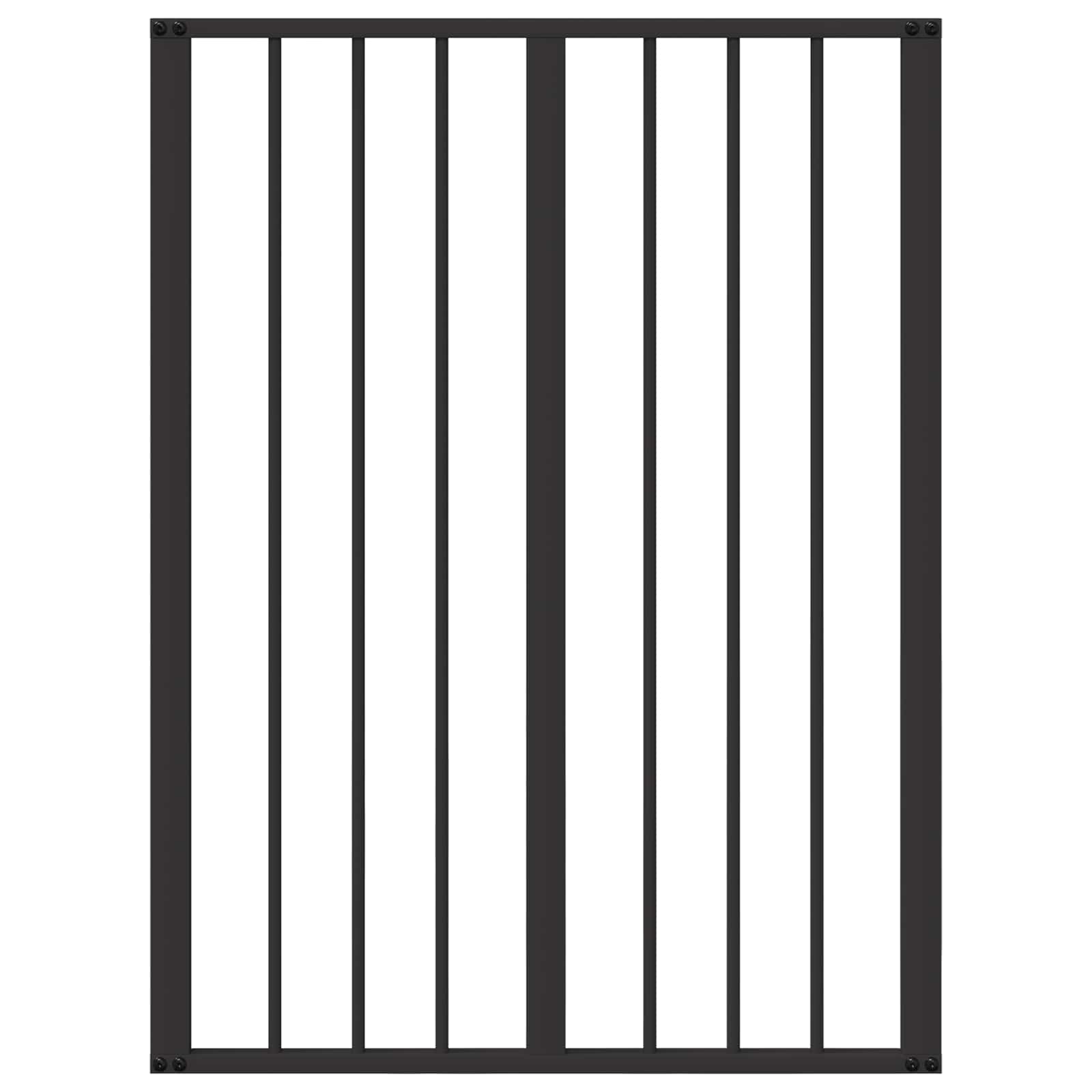 Hundedør 2 pcs Sort 60 x 80 cm Galvaniseret stål