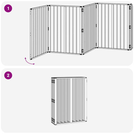 Hundedør 10 pcs Sort 60 x 80 cm Galvaniseret stål