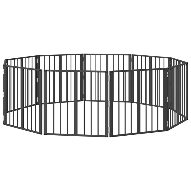 Hundedør 10 stk. Sort 60 x 60 cm Galvaniseret stål