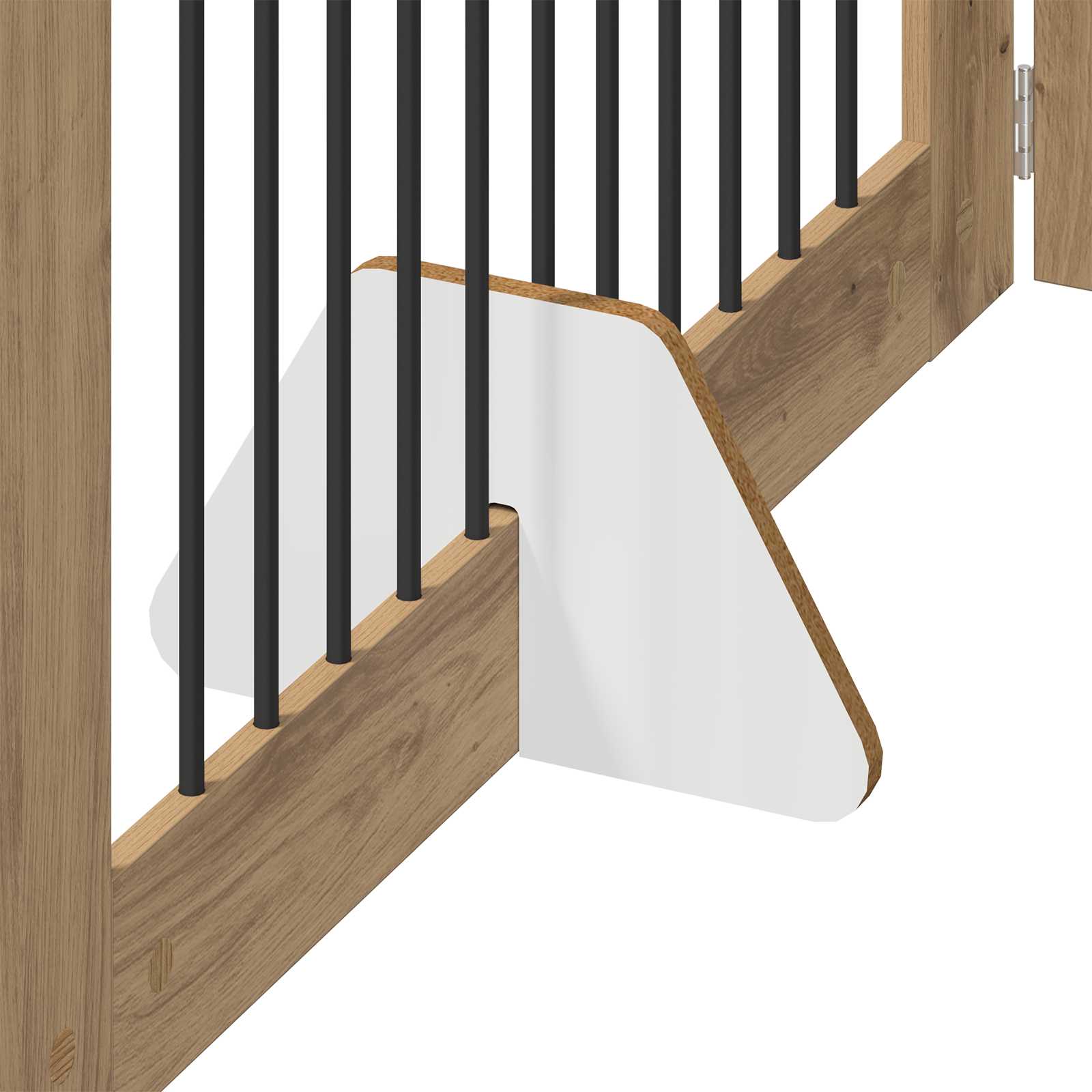 Hundehegn med stativer 2 pcs Artisan-eg 100 x 60 cm